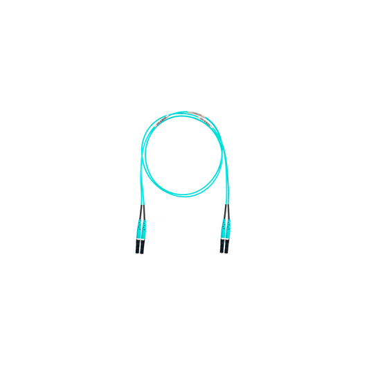 FZ2ERLNLNSNF008 - Jumper de Fibra Optica Multimodo 50/125 OM4, LC-LC Duplex, OFNR (Riser), Color Aqua, 2.44 Metros (8 Pies)