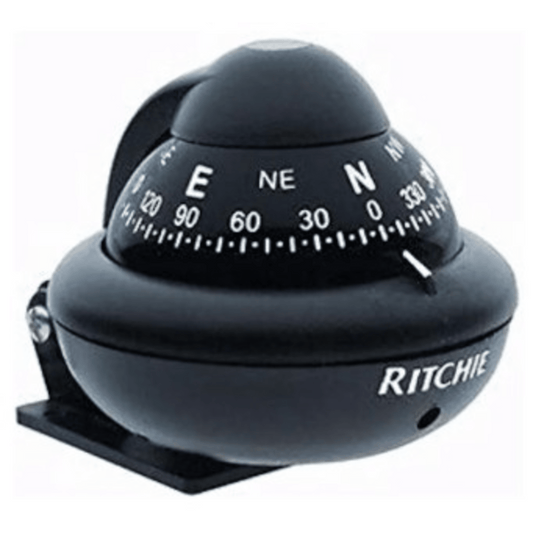 X-10B-M - Brújula Magnética RitchieSport Compass color negro / 2 Pulgadas (51 mm) Dial Directo / Alta Visibilidad / Iluminación Nocturna Verde Interna / Montaje Reversible 300 Grados / Compensadores Internos / Construcción Composite Alta