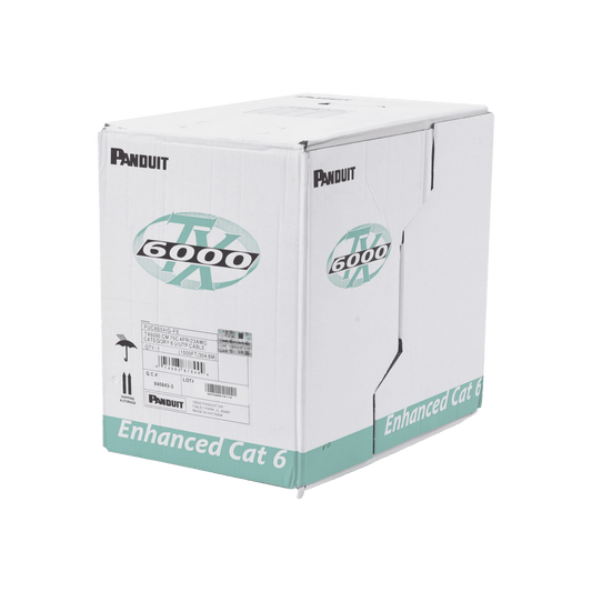 PUC6004IG-ME - Bobina de Cable UTP 305 Metros (1000 Pies) de Cobre, TX6000? PanNet, Reelex, Gris Internacional, Categoría 6 Mejorado (23 AWG), PVC (CM), de 4 Pares