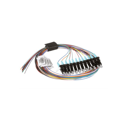 FXTBN1NNNSZM001 - Kit de 12 Pigtails con Conector LC, Multimodo 50/125 OM3, 900um, de 1 Metro (3.28 Pies)