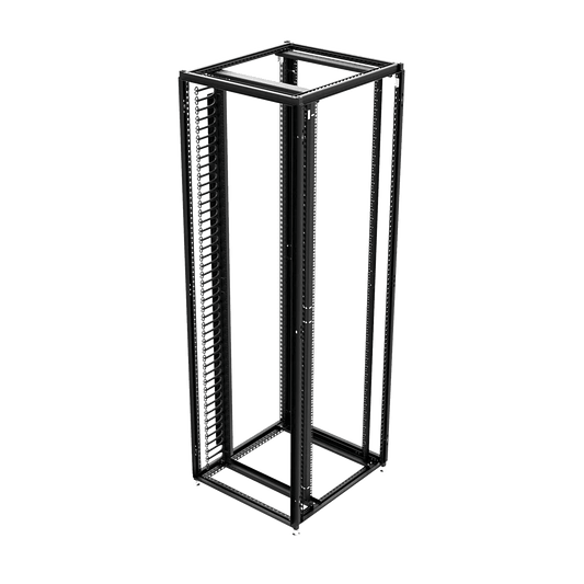 PS1CM218 - Organizador Vertical de Cables Rack 45 UR / Acero Negro / Sección 95x208 mm / Capacidad 726 Cables / Fijación Flecha 1.75 pulg