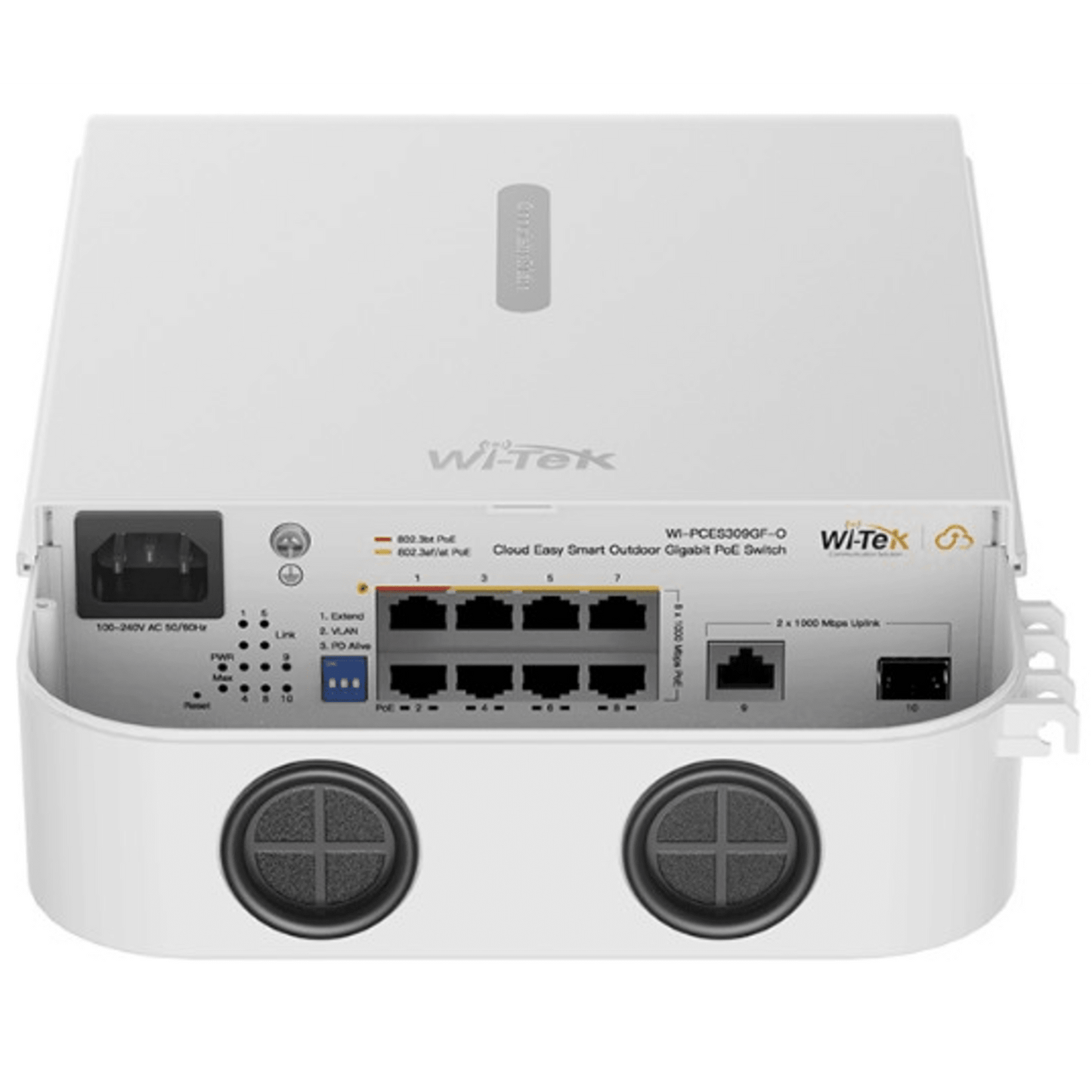 WI-PCES309GF-O - Switch PoE / Administración en la nube / Con 8 puertos 10/100/1000 Mbps PoE af/at/bt  / 1 Puerto Ethernet Uplink 10/100/1000 MBPS/1 Puerto SFP Uplink 10/100/1000 MBPS  / Presupuesto 110 W / PoE hasta 250 metros / Soporta protocolo ONVIF