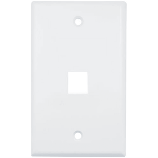 DS-1FPA1-A - Placa de Pared (Face Plate) / 1 Puerto / Color Blanco / Caja con 20 Piezas / ABS