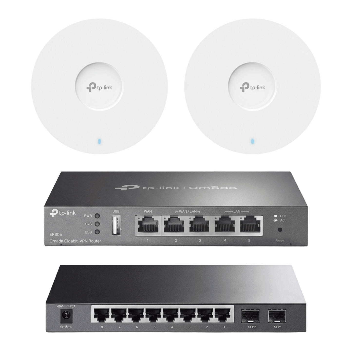 KIT-M1-OMADA - Kit de Iniciación en redes OMADA / 1 Router / 1 Switch TL-SG2210P / 2 Punto de Acceso EAP613