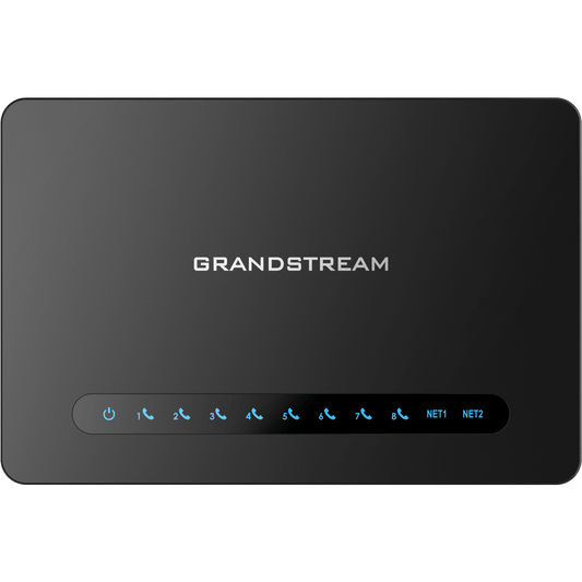 HT-818-V2 - Gateway 8 Puertos FXS (Conectar Teléfono Análogo) con Router NAT Gigabit / 2 Perfiles SIP / Cifrado AES / Conferencia de Voz 3 Participantes / Calidad de Voz HD / Fax T.38 / 2 Puertos Gigabit / Aprovisionamiento Automatizado TR069