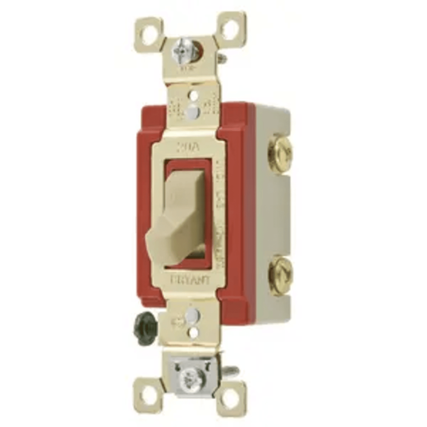 HUB-4902I - Interruptor de Palanca 20 A 120-277 V CA/  Grado Industrial/ Color Marfil.