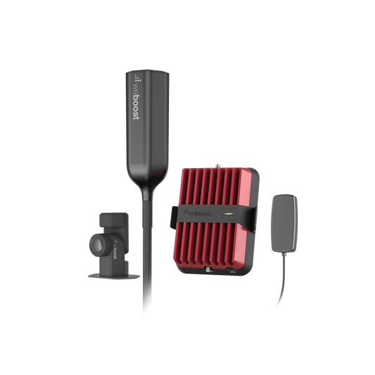 532-061 - Kit Amplificador Celular Drive Reach Overland para Vehículos Todo Terreno / Llamadas y Datos 2G, 3G y 4G  / Amplificación 32X / Tribanda (B5, B2/25 y B4) / Ganancia Máxima 50 dB / Antena Omnidireccional plegable.