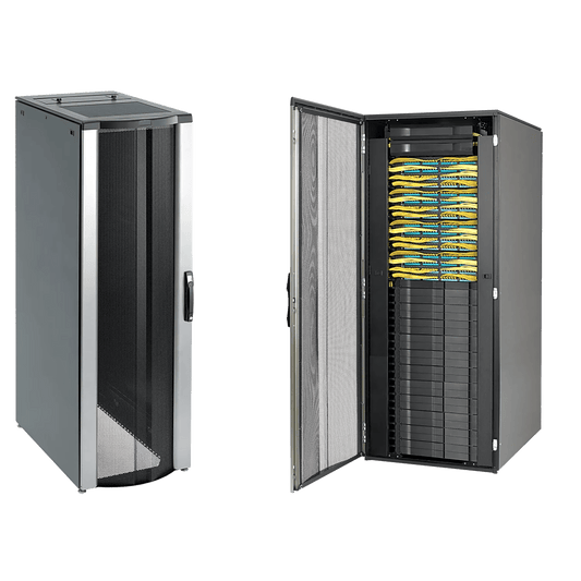 PNC20811B - Gabinete Rack ProLine ConnecTek 42 UR / 2000 x 800 x 1100 mm Con Capacidad 1134 kg  Acero, Color Negro Con Organizadores Laterales Frontal y Traseros Incluidos