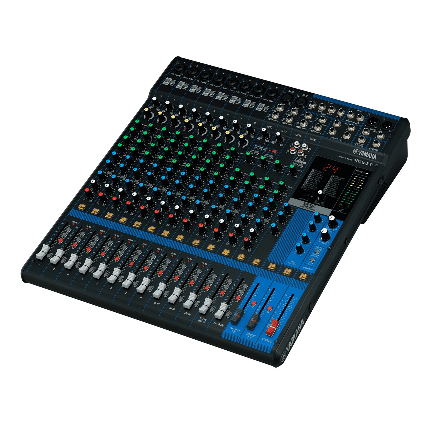 MG16XU - Mezcladora de Audio | 16 Canales | 10 Entradas de Micrófono | Entradas de Línea | Efectos | Interfaz USB