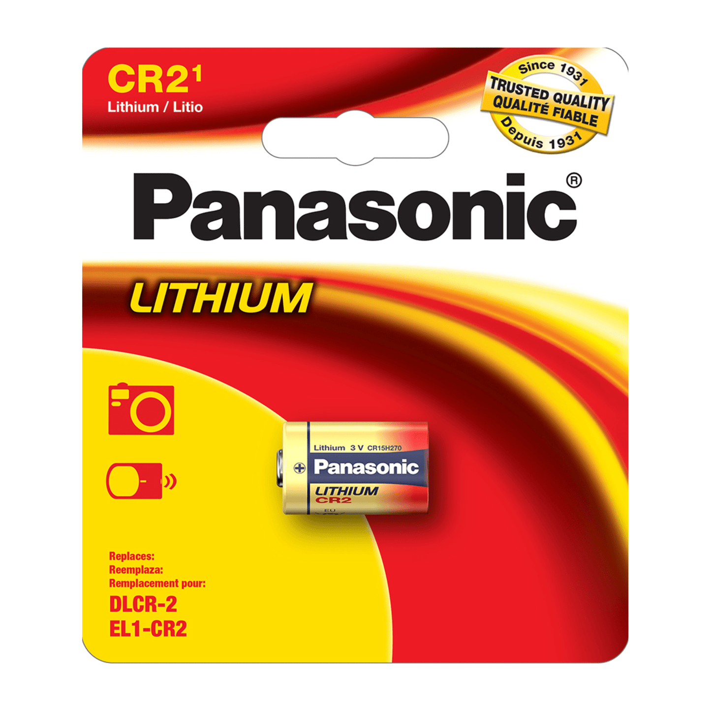 CR2PA - Batería de 3 Vcc 850 mAh para aplicaciones múltiples. ( Batería no recargable )