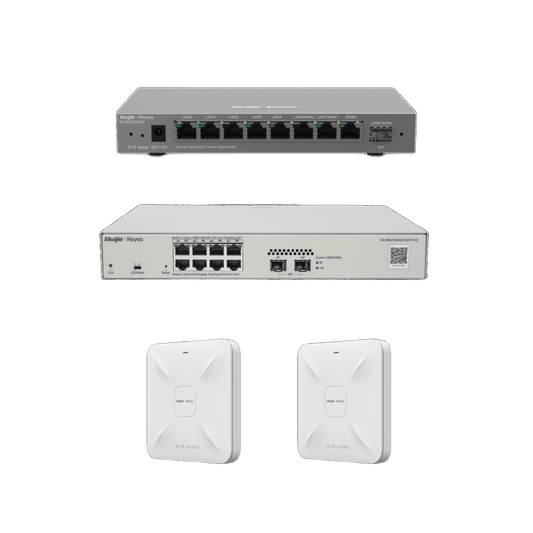 RG-KIT-OH-200 - Solución Completa de Red para hasta 200 Clientes y hasta 4 servicios de Internet., Ideal para Iniciar un Proyecto de Hotelería u Oficina