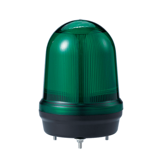 MFL125-012024-G - LED con patrones fijo/intermitente, estroboscópico y simulación rotatorio, Color Verde de 12-24 VCD