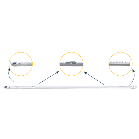 RIELRETRACURTAIN - Riel Ajustable Cortinas Motorizadas / 2.3-4 m Ajustable / 20 Kg Capacidad / Movelite WF + Elatio Compatible / Instalación Techo / DIY / Smart Home