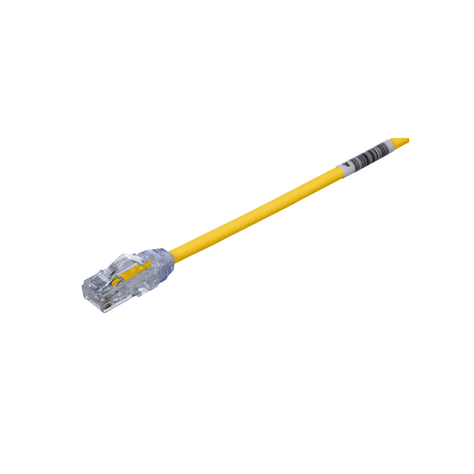UTP28X15YL - Cable de Parcheo UTP Cat6A, CM/LSZH, Di�metro Reducido (28AWG), Color Amarillo, 4.57 Metros (15 Pies)