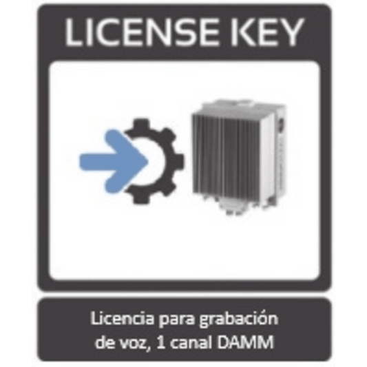 Licencia adicional para grabación de voz, 1 canal para sistema DAMM.