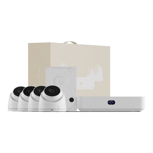UNVR-INSTANT-KIT - UniFi Protect UNVR Instant Kit – Solución Todo en Uno con NVR Instant, 4 Cámaras G5 Turret Ultra y Disco Duro de 1 TB para una Configuración Rápida y Sencilla