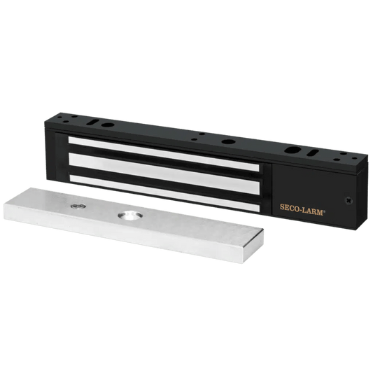 E-941SB-600PQ - Chapa Magnética  600 Lbs / Led de Estatus / Color Negro /  Libre de Magnetismo Residual / Sensor de Adherencia / Diseño Elegante
