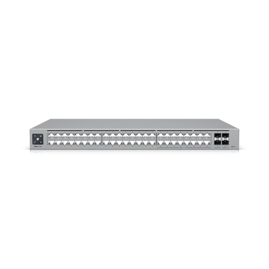 USW-PRO-MAX-48 - UniFi Switch Pro Max 48 – Switch Capa 3 con 48 Puertos (16 × 2.5 GbE y 32 × 1 GbE), 4 Puertos SFP+ 10G y Pantalla Informativa Integrada