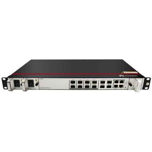 MA5801-GP08-H3 - OLT GPON OptiXAccess 8 Puertos con Módulos C+, 4 Puertos Uplink (10GE/GE), Hasta 1024 ONTs, 2 Fuentes de Alimentación AC, 1 UR