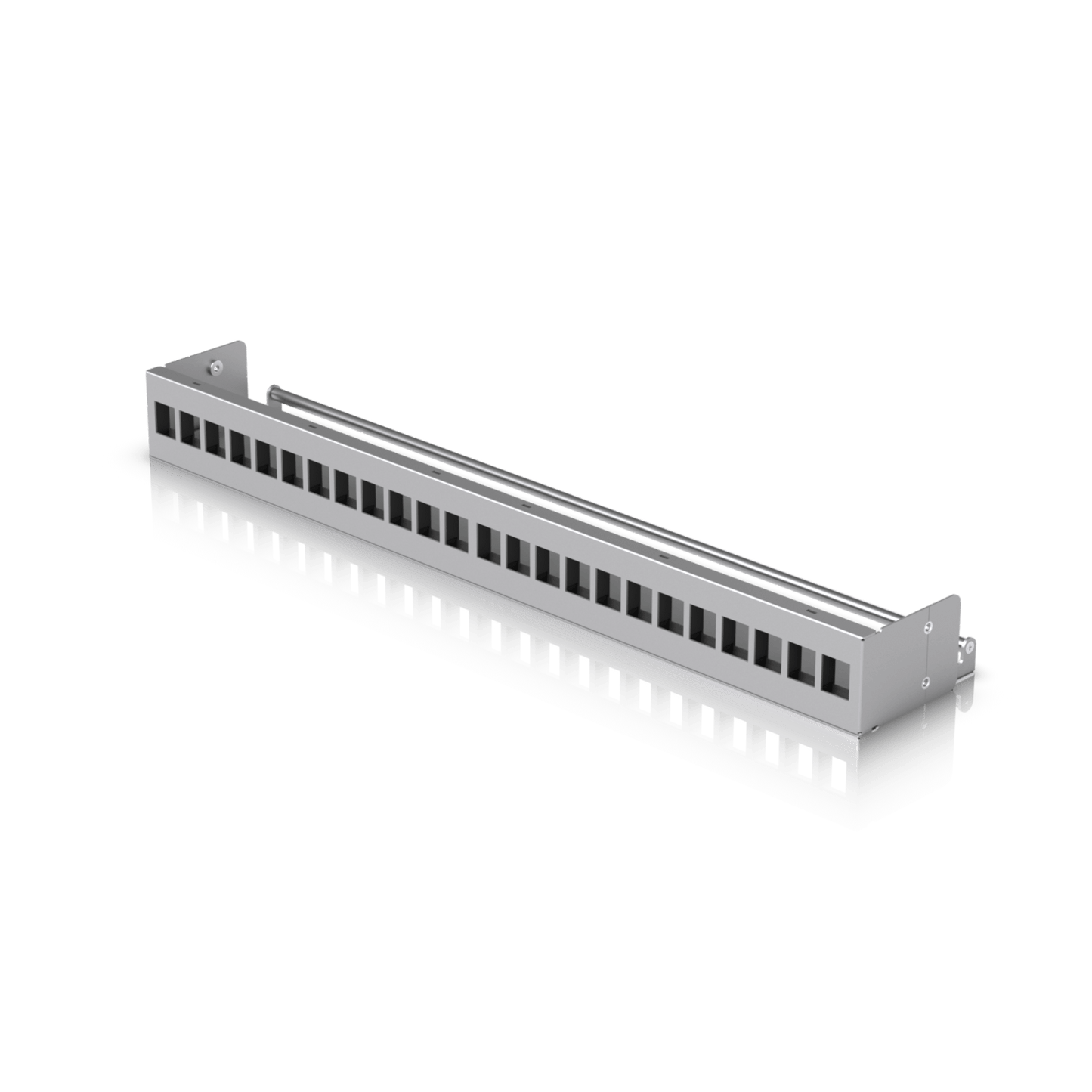 UACC-RACK-PANEL-PATCH-BLANK-24 - UACC Rack Patch Panel Blank 24 Puertos - Panel Patch Keystone 1U con Barra de Gesti�n de Cables y Est�tica Uniforme