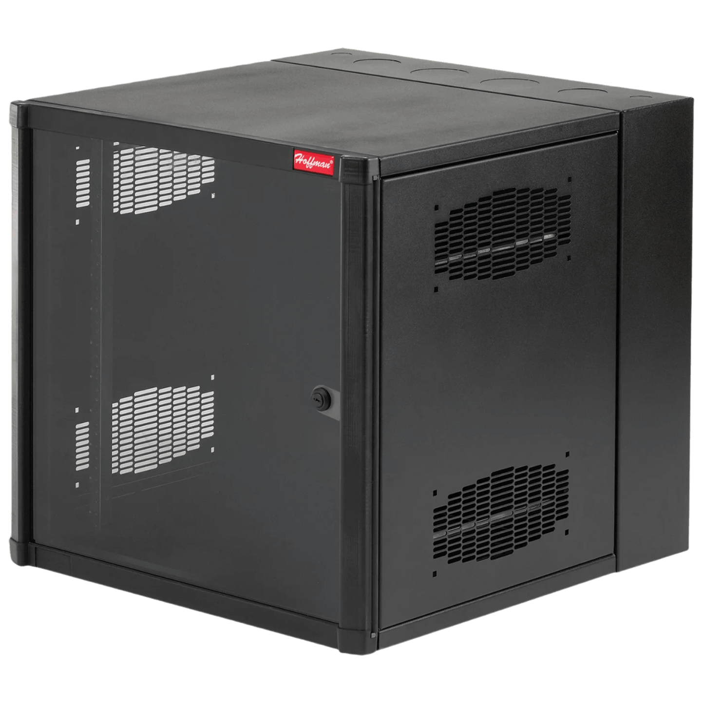 EWMW242430 - Gabinete AccessPlus de 12 UR Montaje en Pared de 19in, Rieles Numerados y Roscados #10-32, Puerta con Ventana de Seguridad, 600 mm de Ancho, 762 mm de Profundidad, 12 UR, Color Negro