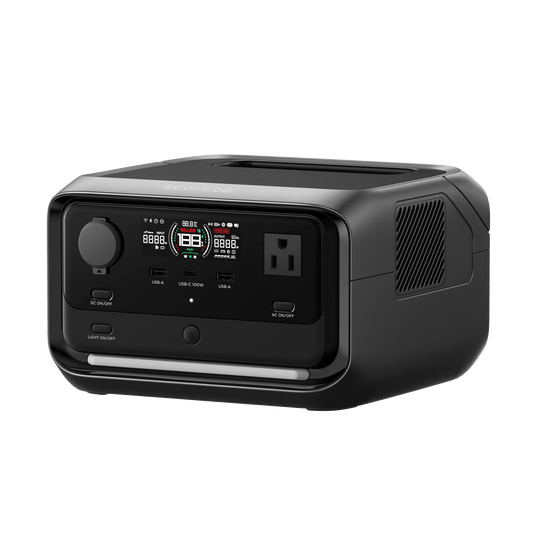 EFR3PL - EcoFlow RIVER 3 Plus | Estación de Energía Portátil 286Wh LFP | 600W AC (X-Boost 1200W) | USB-C 100W | Carga Solar 220W Max. | WiFi & Bluetooth