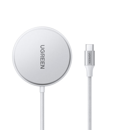 35565 - Cargador Inalámbrico Magnético 15W / Protocolo Qi 2 / USB-C 9V 2.2A / Eficiencia 83% / Protección Multinivel / Material PC+ABS+Aleación Aluminio / Cable 1.5m