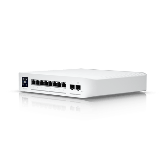 USW-ENTERPRISE-8-POE - UniFi Switch Empresarial Capa 3 de 8 Puertos PoE 802.3af/at 2.5G + 2 Puertos 1/10G SFP+, 120W, Pantalla Informativa