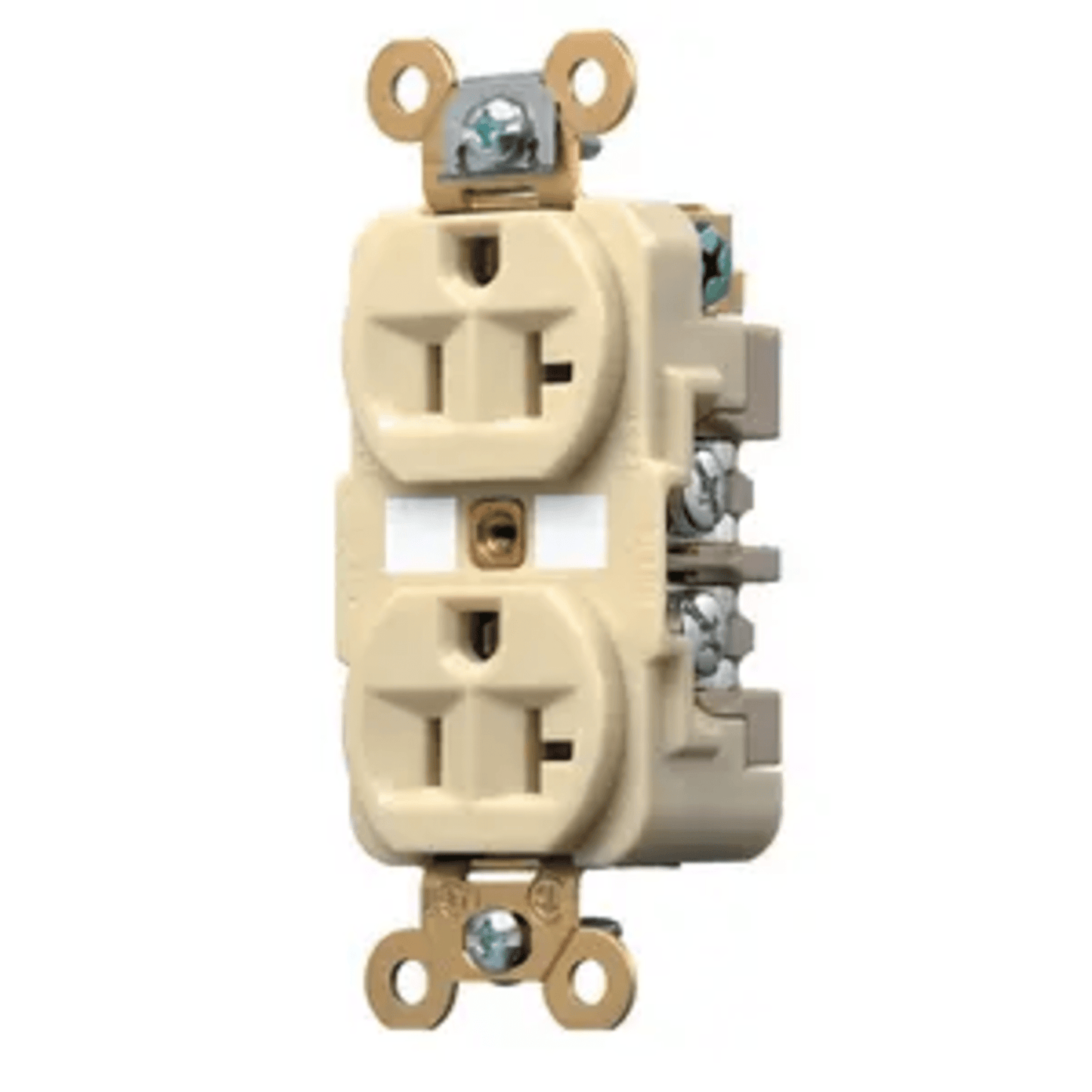 HUB-HBL5362I - Contacto Dúplex 20 A 125 V / 2 Polos 3 Hilos / Color Marfil /Nema 5-20R /Grado Industrial.