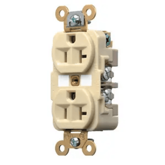 HUB-HBL5362I - Contacto Dúplex 20 A 125 V / 2 Polos 3 Hilos / Color Marfil /Nema 5-20R /Grado Industrial.