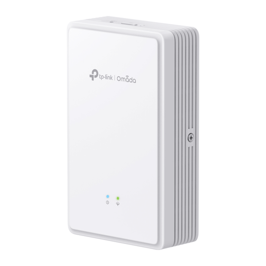 EAP615GP-WALL - Punto de Acceso GPON Omada / WiFi 6 AX1800 / 1 puerto GPON / 1 Puerto FXS / 2 Puertos 10/100/1000 RJ45 / Mesh Omada / Configuración por Controlador o Stand-Alone / Para Montaje en Pared