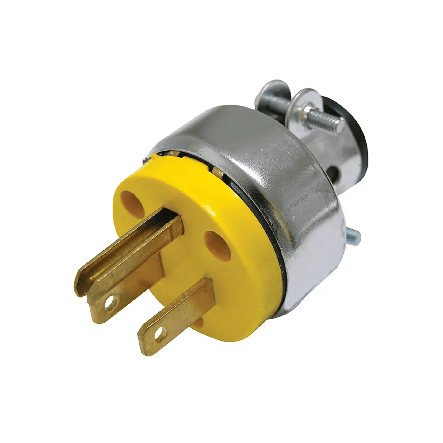 SYS-136507 - Clavija Blindada con Abrazadera Aterrizada / 15 A 125 V / 50/60 Hz / ABS/ Metal / Color Amarillo.