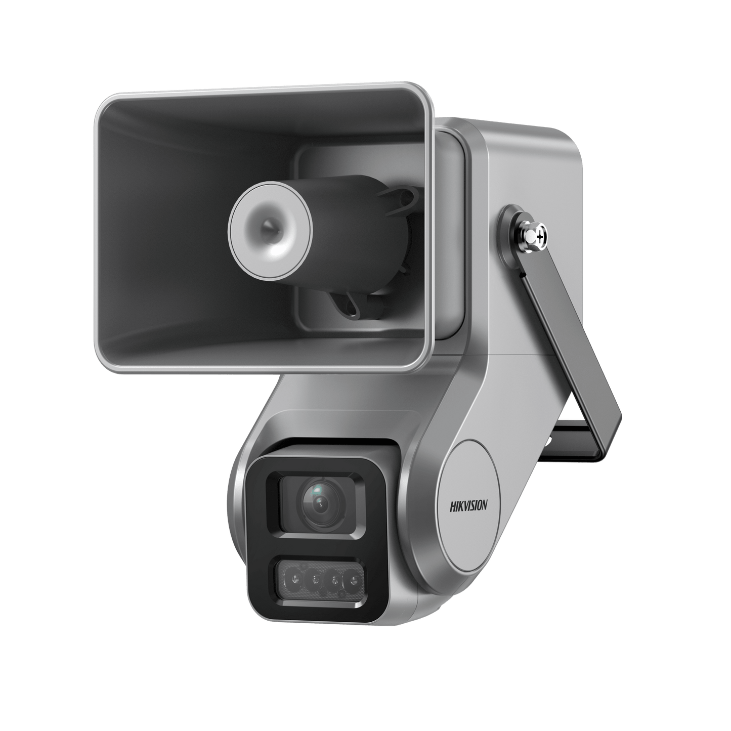 DS-QACAM07G1-4LIZSU - Cámara IP 4 Megapixel + Bocina IP Integrada / Lente Motorizado 2.8 a 12 mm / 7 Watts de Potencia / Exterior IP67 / PoE / Metal / Dual Light  / Hik-Connect / Ideal para Almacenes o Bodegas y Zonas Aisladas