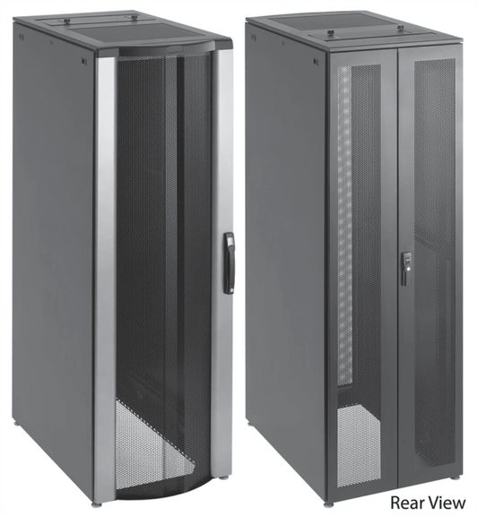 PSCPC20612B - Gabinete Rack para Servidores ProLine FloTek 42U 2000x600x1200 mm, Acero Negro, Puertas Perforadas, Flujo de Aire Pasivo, Incluye Paneles Laterales