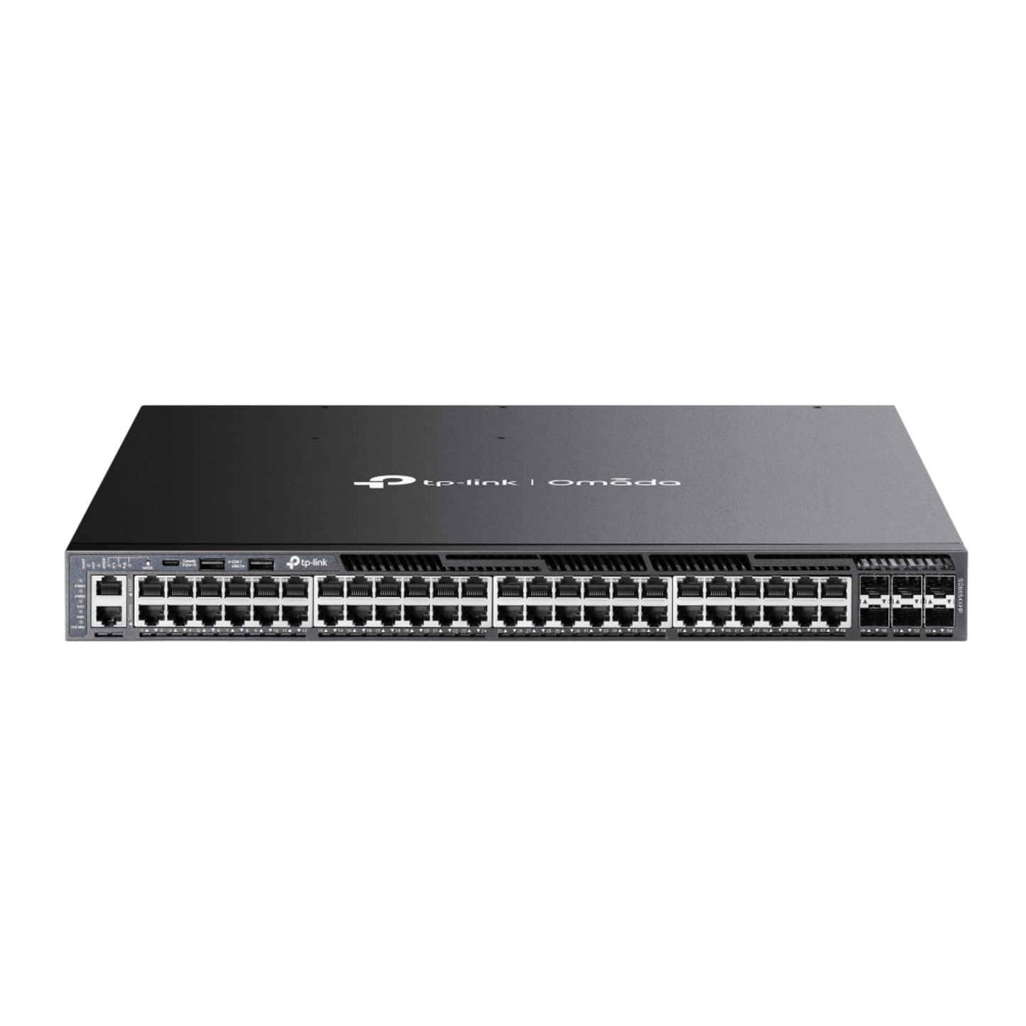 SG6654XHP - Switch Omada L3 SDN Administrable / 48 puertos Gigabit y 6 puertos SFP+ / Presupuesto PoE 1440 W / Funciones RIP, VRRP, Servidor DHCP / Administración centralizada OMADA / Fuente Redundante