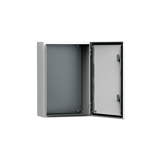 MAS0504026R5 - Gabinete de Uso Exterior MAS 500 x 400 x 260 mm NEMA 4/12/13; IP66; IK10 de Acero Dulce 1.5 mm con Platina de Montaje Incluida Color Gris Claro