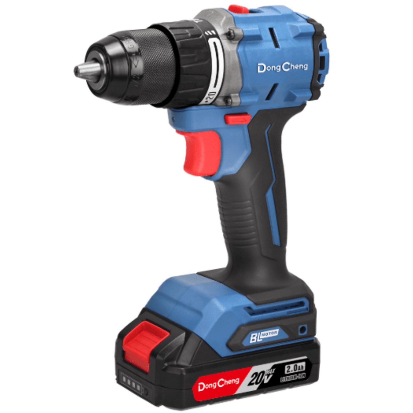 DCJ-Z2060-IAM - Rotomartillo / Taladro Inalámbrico de 20V sin Carbones, Broquero de 1/2", incluye 2 Baterías de 2.0 Ah, Cargador y Maletín