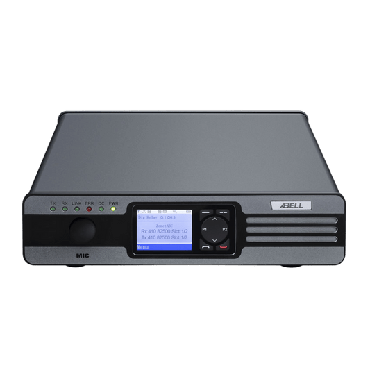 R5020-400 - Repetidor de Frecuencia Única / Rango de Frecuencia UHF 400-470 MHz / Capacidad 1600 Canales / Pantalla LCD IPS 2.0 pulgadas / Ligero 3.2 kg / Protocolo ETSI TDMA DMR / Alimentación AC-DC