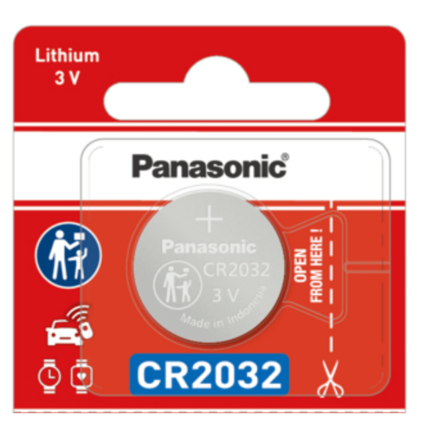 CR2032PM - Batería de litio CR2032 de 3 V a 225 mAh (No recargable)