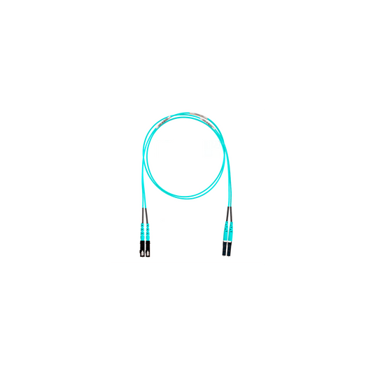 FZ2ERLNSNSNM005 - Jumper de Fibra Optica Multimodo 50/125 OM4, LC-SC Duplex, OFNR (Riser), Color Aqua, 5 Metros (16.40 Pies)