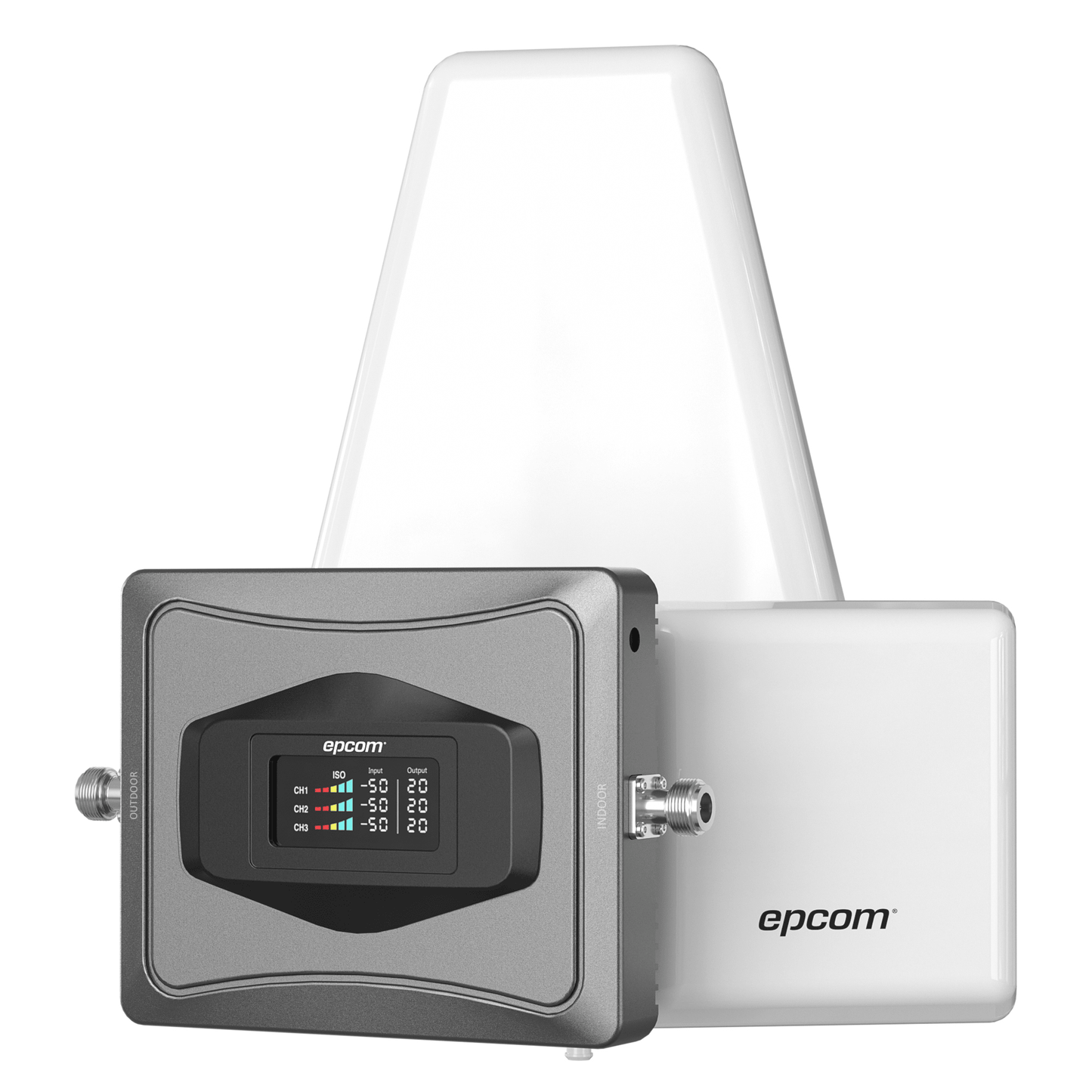 EPTB4GV3 - Kit Amplificador de Señal Celular 4G / Mejora las llamadas convencionales y VoLTE / Soporta los datos de las tecnologías 2G, 3G y 4G de TELCEL, AT&T y MOVISTAR / Cubre hasta 600 m2.