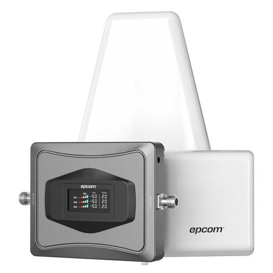 EPTB4GV3 - Kit Amplificador de Señal Celular 4G / Mejora las llamadas convencionales y VoLTE / Soporta los datos de las tecnologías 2G, 3G y 4G de TELCEL, AT&T y MOVISTAR / Cubre hasta 600 m2.