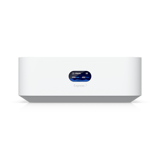 UX7 - UniFi Express UX7 Cloud Gateway Compacto con WiFi 7, Ejecuta UniFi Network, Alimenta una Red Completa o Funciona como Punto de Acceso