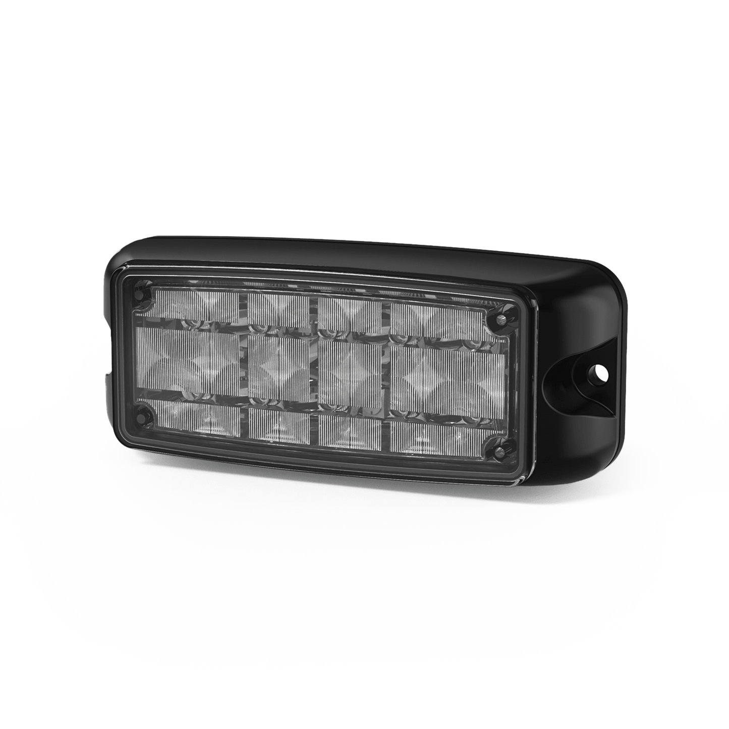 CD4081RB - Luz de Advertencia de 5X2" 10 LED, Rojo/Azul, Bisel Negro, Lente Transparente
