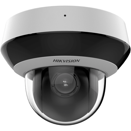 DS-2DE2A204IWG1-E - Mini Domo PTZ IP 2 Megapixel / 4X Zoom / H.265+ / 20 mts IR EXIR / WDR / PoE / IK10 / Exterior IP66 / Ultra Baja Iluminación / Micrófono Integrado / PoE / microSD