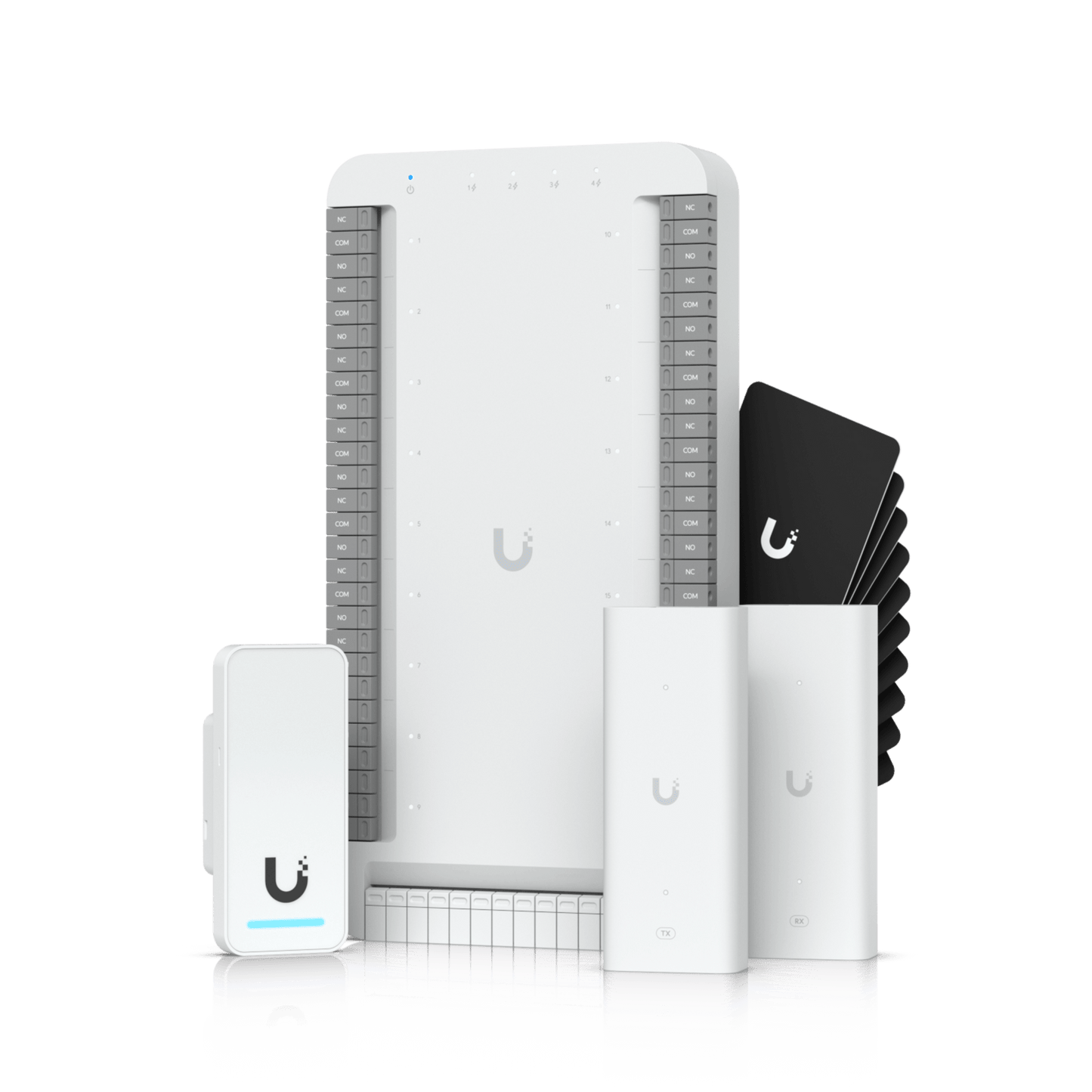 UA-SK-ELEVATOR - Kit de Inicio para Ascensor UniFi Access / PoE para Selección de Piso / Hasta 18 Pisos / Incluye Elevador Hub / G2 Lector / 2 Extensores PoE / 10 Tarjetas de Acceso / Interior y Exterior / NDAA Cumple