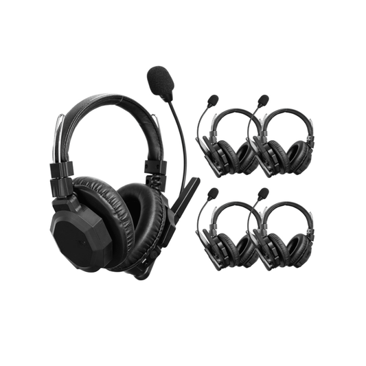 TXMAX5 - Diadema de Comunicación Inalámbrica Binaural / Cancelación de ruido IA / Comunicación Distancia 500m / Bluetooth / Batería 1050mAh / Resistente a la Lluvia