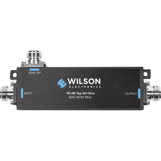859-119 - Separador TAP -10 dB con rango de frecuencia de 575 a 6000 MHz. Ideal para separar las antenas a diferentes longitudes de cable coaxial. 50 Ohm. Conectores N Hembra.