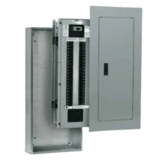 P1E18MC250ATS - Tablero de alumbrado P1, 18 circuitos, Barras en aluminio 250 AMP, Frente de sobreponer, Sin zapatas principales.
