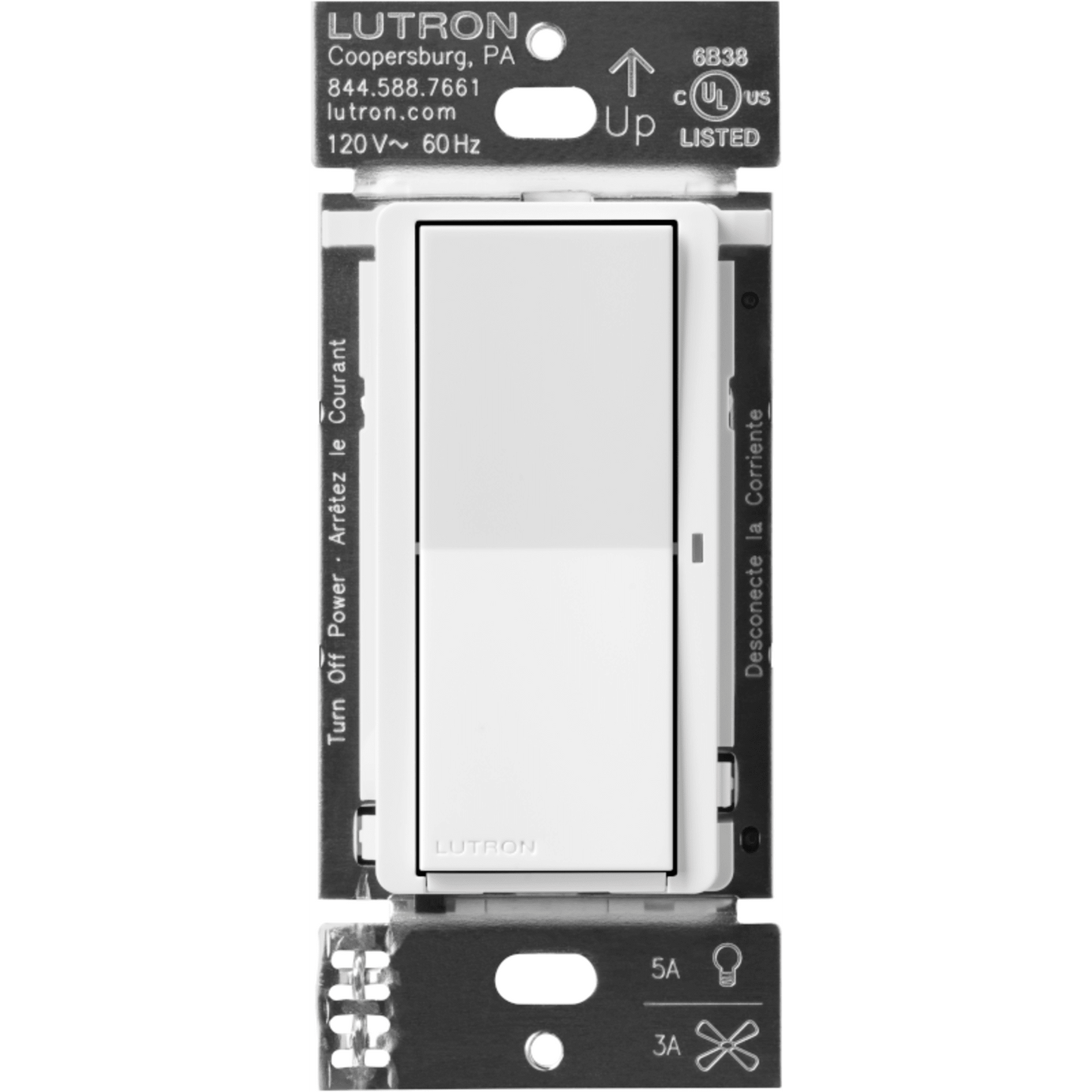 DVRF5NSWH - (Caseta Wireless) Interruptor Inteligente On/Off, requiere cable neutro. 5A, /120V